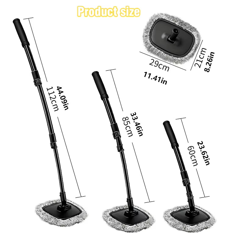 Spinmax Telescoping Car Wash Brush – Retractable Long Handle Cleaning Mop