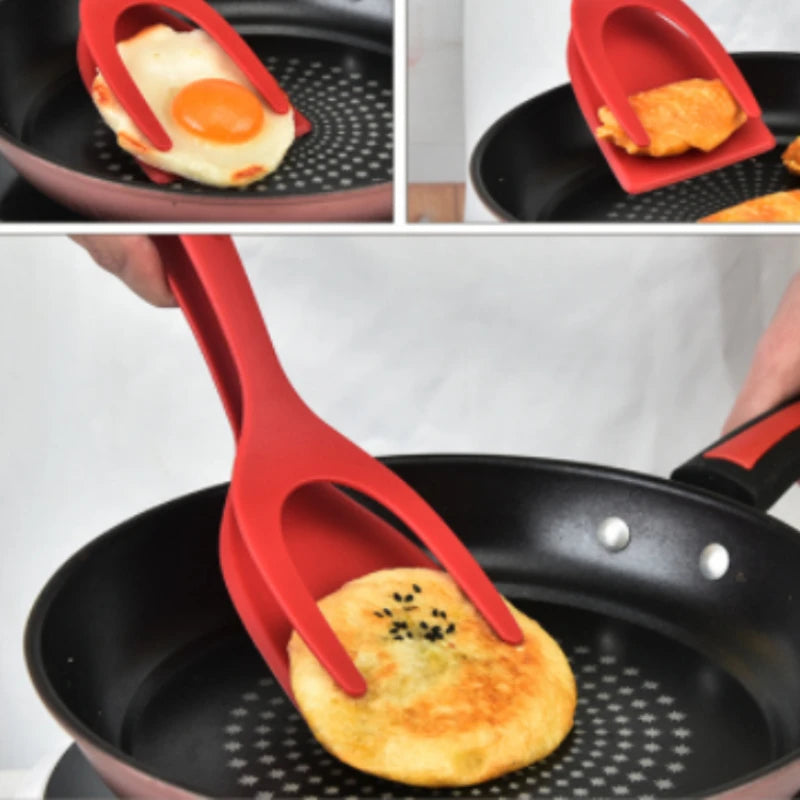 Adaptable 2-In-1 Silicone Spatula & Tongs – Flip, Fry & Serve Kitchen Gadget