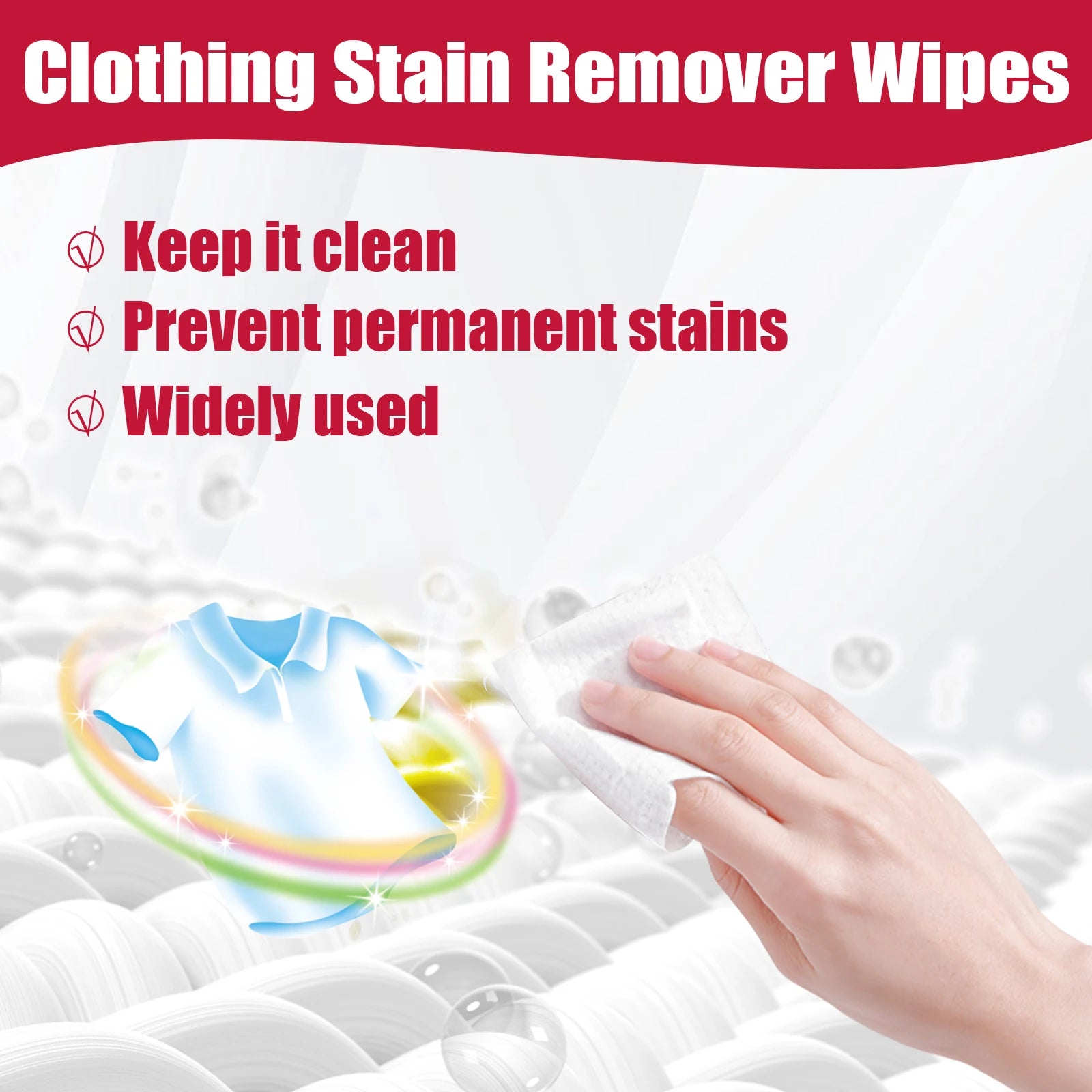 Vanishwipe Color-Protecting Stain Removal Wipes – Deep Clean Clothing Wipes