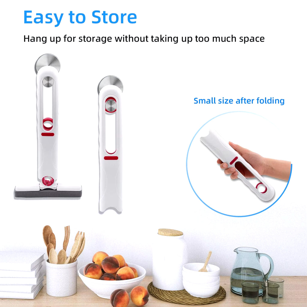 Foldaway Mini Squeeze Mop – Portable Folding Mop for Desks, Windows & Car Glass