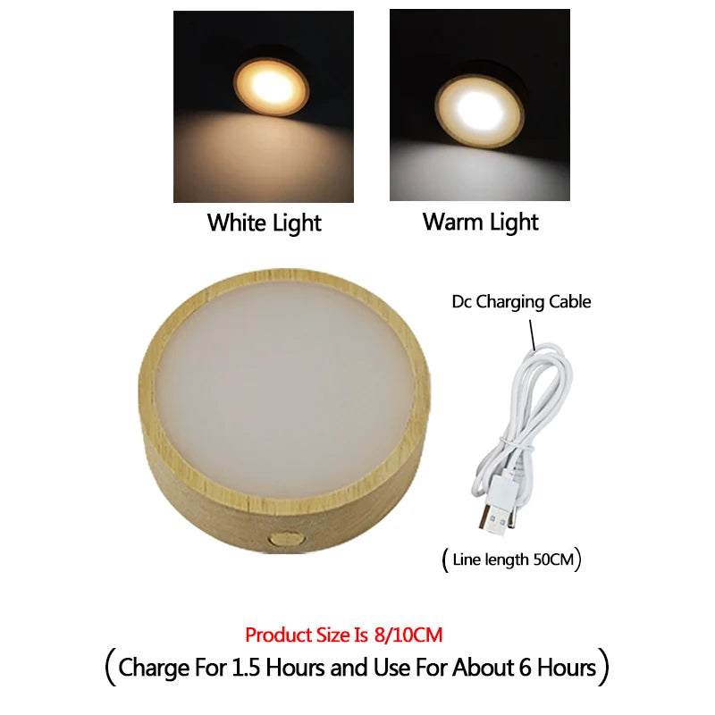 Wireless Charging LED Bottle Glow Lamp Base